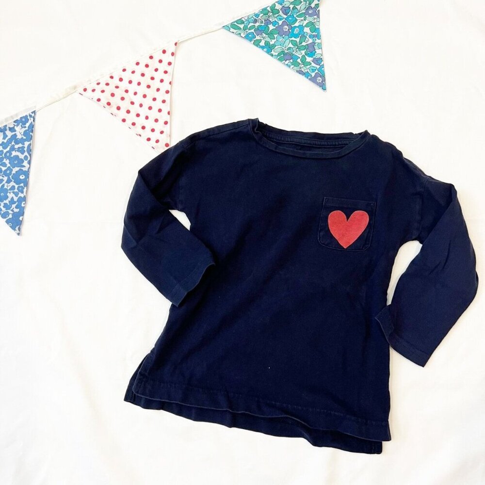 Primary Navy Tunic Top Heart Pocket Size 2